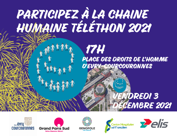 TÉLÉTHON 2021 : 3 DÉCEMBRE - PARTICIPEZ À LA CHAÎNE HUMAINE