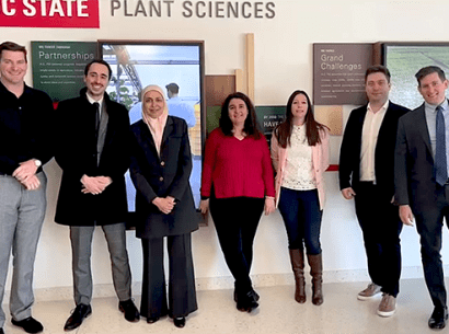 Alexis Biton et Paul Carouen de Genopole en visite au Research Triangle Park (USA) accompagnés de 3 sociétés génopolitaines