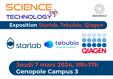 Science et Techno - mars 2024 - Exposition Accueil Croissant Qiagen, Starlab et Tebubio