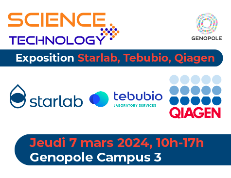 Science et Techno - mars 2024 - Exposition Accueil Croissant Qiagen, Starlab et Tebubio